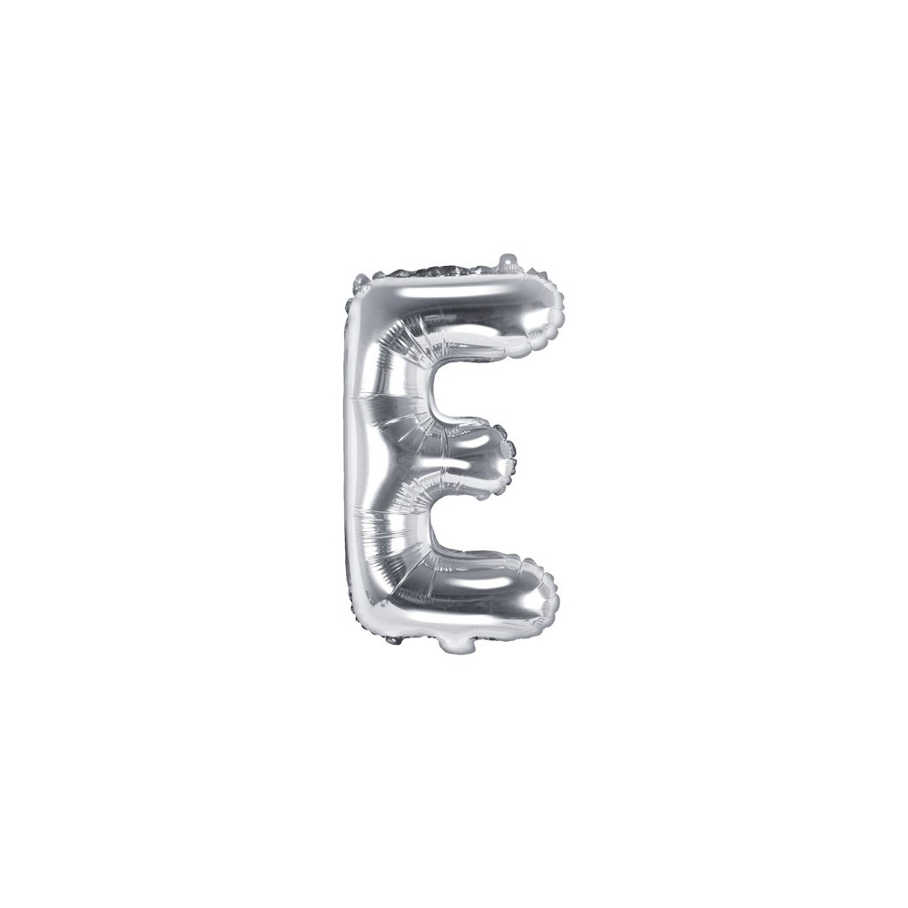 Ballon mylar lettre ''E''- 35cm - argent