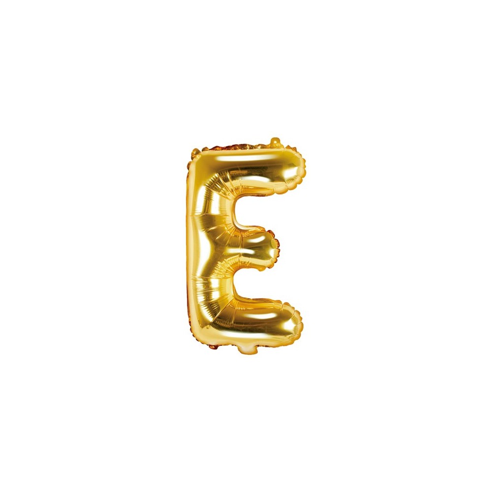 Ballon mylar lettre ''E''- 35cm - or