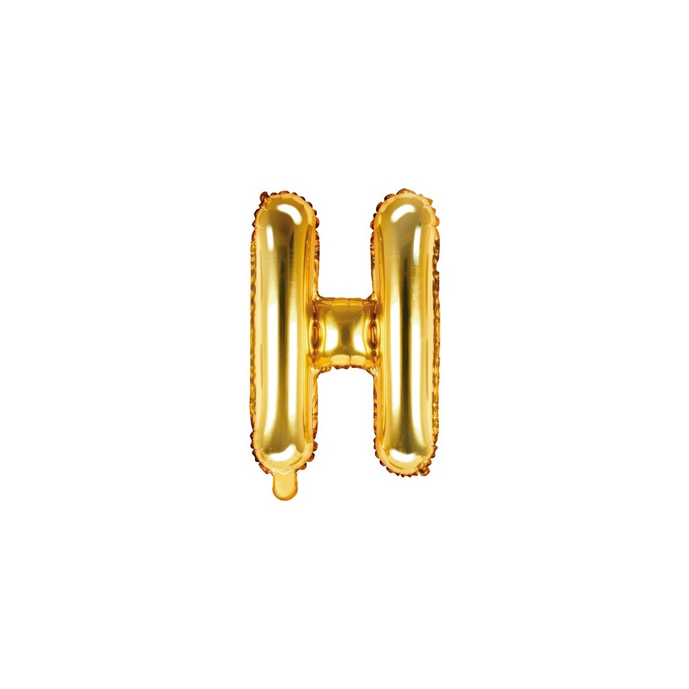 Ballon mylar lettre ''H''- 35cm - or