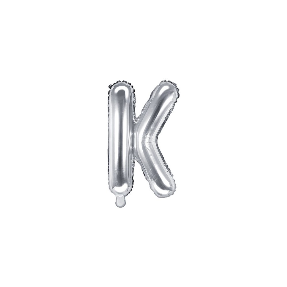 Ballon mylar lettre ''K''- 35cm - argent