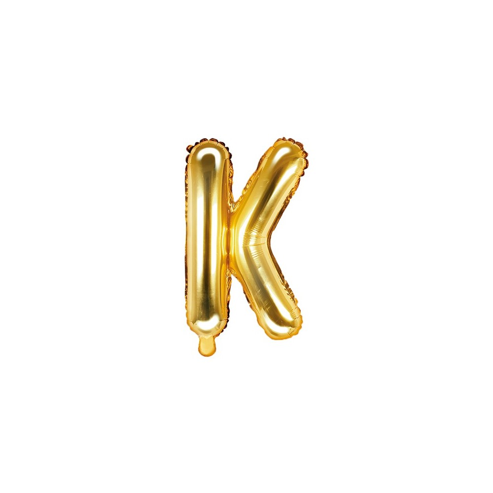 Ballon mylar lettre ''K''- 35cm - or