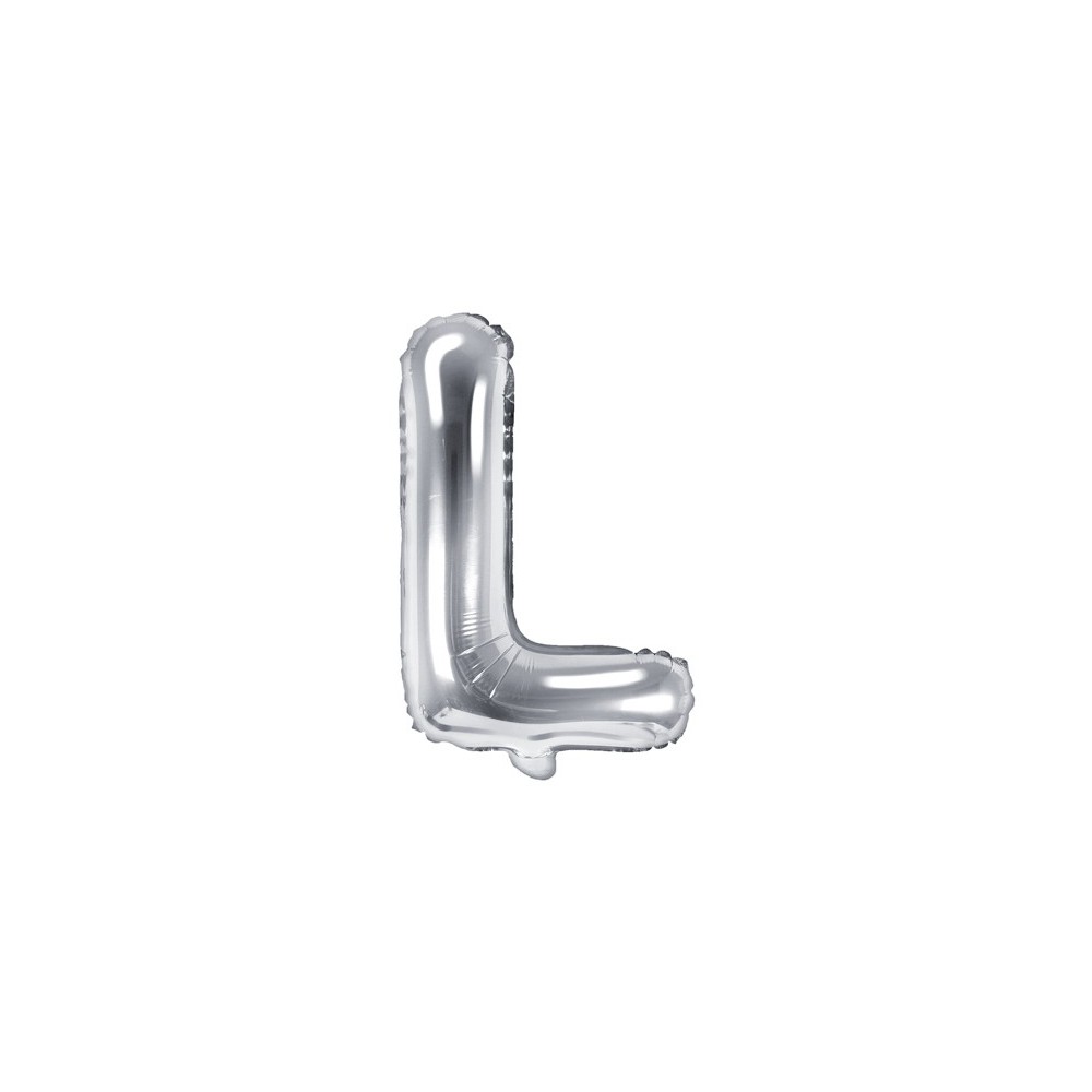 Ballon mylar lettre ''L''- 35cm - argent