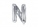 Ballon mylar lettre ''N''- 35cm - argent