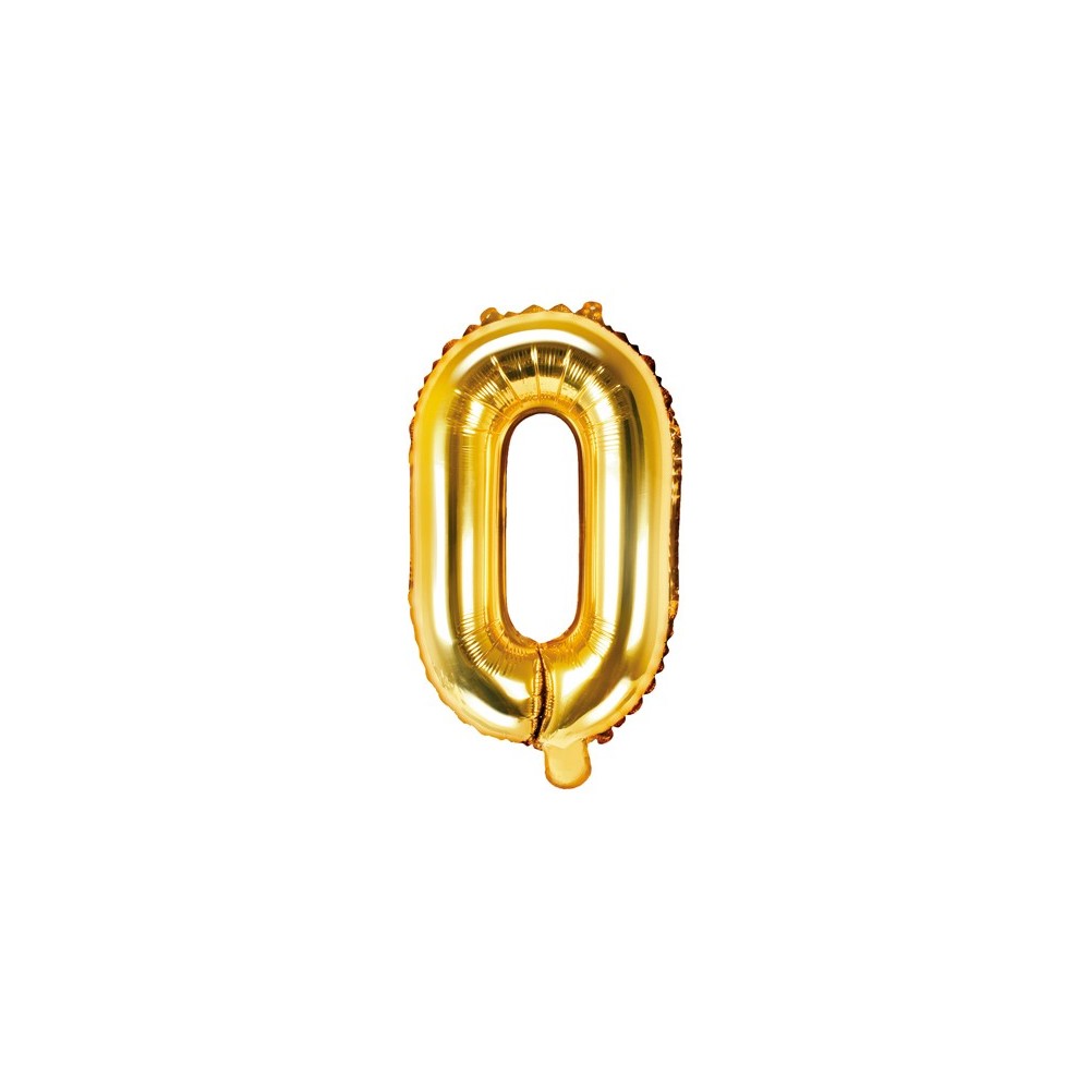 Ballon mylar lettre ''O''- 35cm - or