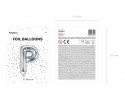 Ballon mylar lettre ''P''- 35cm - argent
