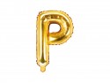 Ballon mylar lettre ''P''- 35cm - or