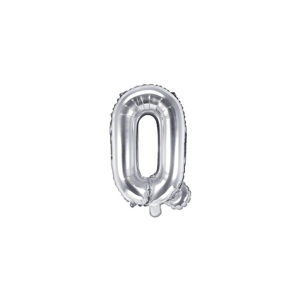 Ballon mylar lettre ''Q''- 35cm - argent