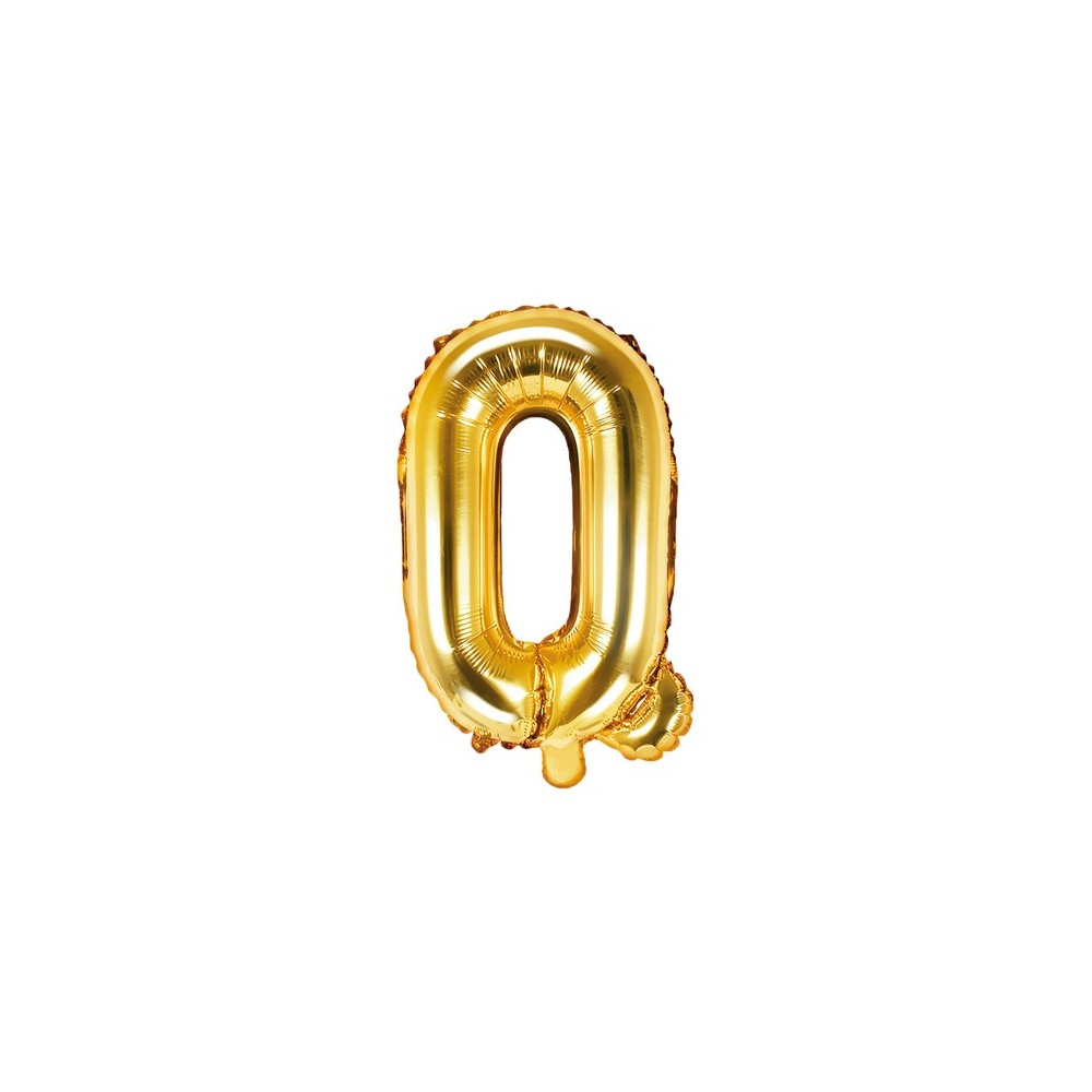 Ballon mylar lettre ''Q''- 35cm - or