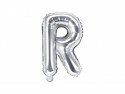 Ballon mylar lettre ''R''- 35cm - argent
