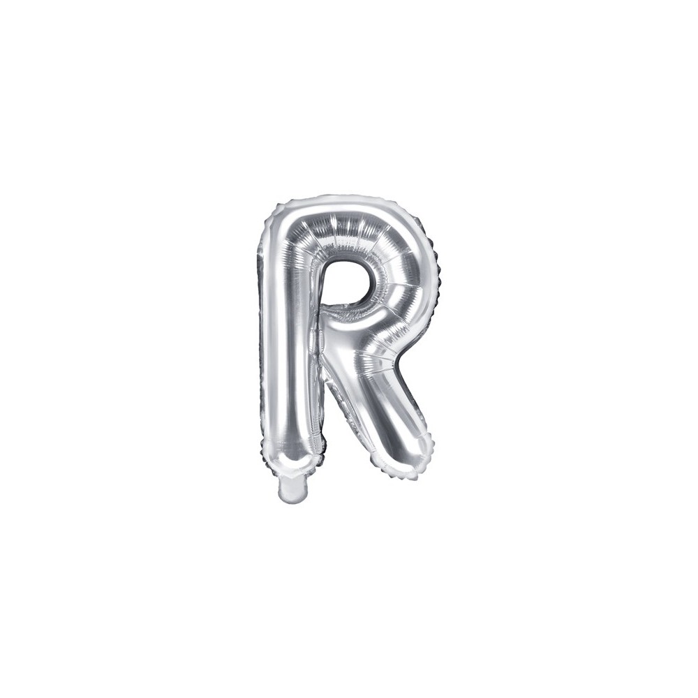 Ballon mylar lettre ''R''- 35cm - argent
