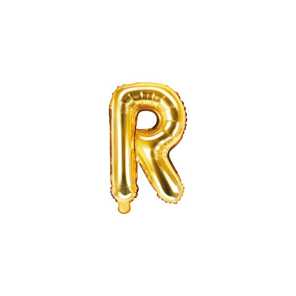 Ballon mylar lettre ''R''- 35cm - or