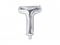 Ballon mylar lettre ''T''- 35cm - argent