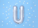Ballon mylar lettre ''U''- 35cm - argent