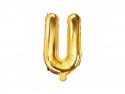 Ballon mylar lettre ''U''- 35cm - or