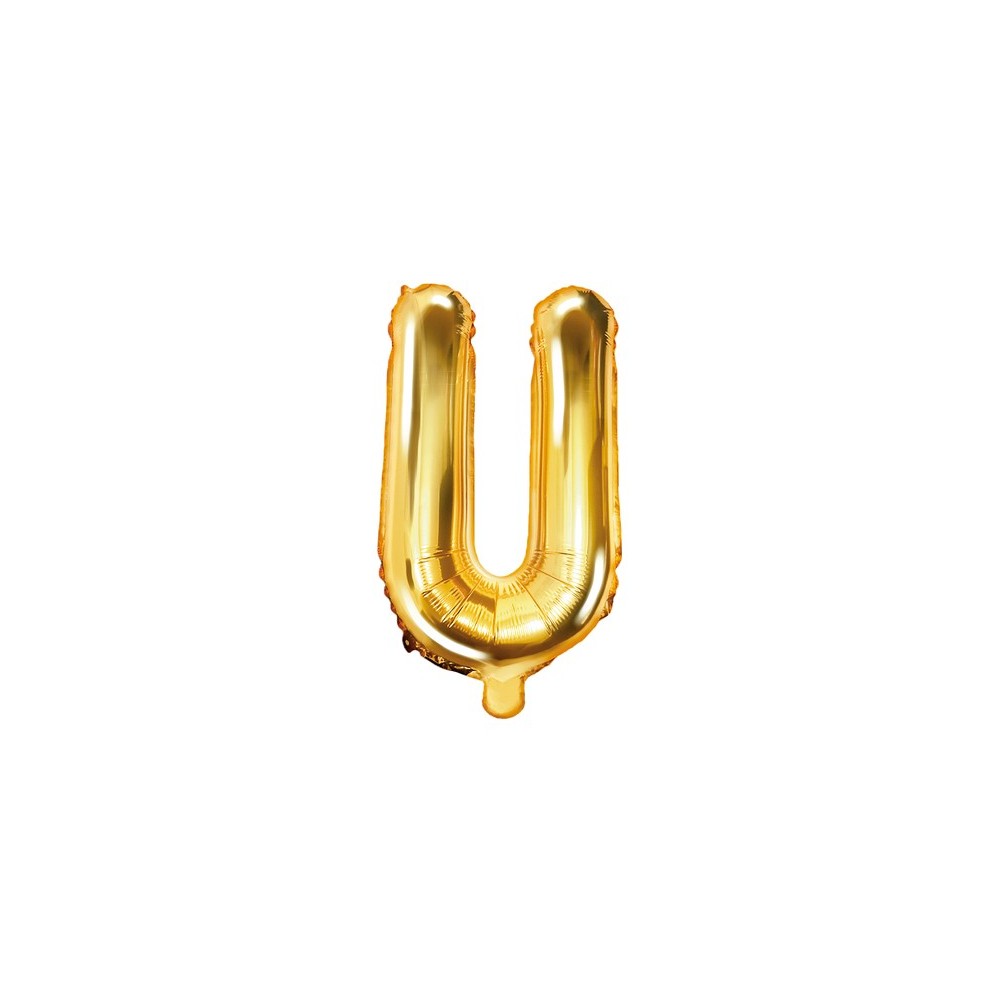 Ballon mylar lettre ''U''- 35cm - or