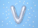 Ballon mylar lettre ''V''- 35cm - argent