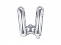 Ballon mylar lettre ''W''- 35cm - argent