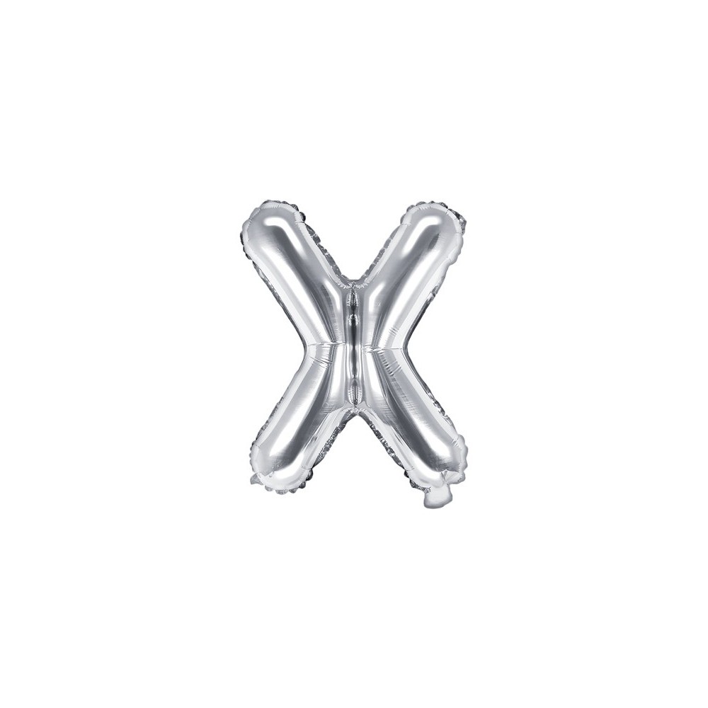 Ballon mylar lettre ''X''- 35cm - argent