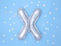 Ballon mylar lettre ''X''- 35cm - argent