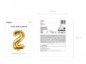 Ballon mylar Chiffre ''2''- 35cm - or