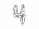 Ballon mylar Numeral ''4''- 35cm - argent