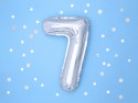 Ballon mylar Chiffre ''7''- 35cm - argent