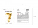 Ballon mylar Chiffre ''7''- 35cm - or