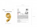 Ballon mylar Chiffre ''9''- 35cm - or