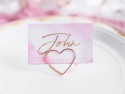 10 Porte -cartes Coeurs - or rose