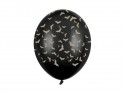 6 Ballons 30 cm - Chauve -souris - Noir Pastel