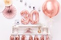 Ballon mylar Chiffre ''3''- 35cm - or rose