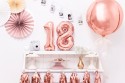 Ballon mylar Numeral 8''- 35cm - or rose