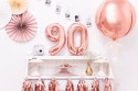 Ballon mylar Chiffre ''9''- 35cm - or rose