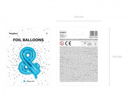 Ballon mylar &- 35cm - bleu