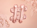 Ballon mylar hashtag- 35cm - or rose