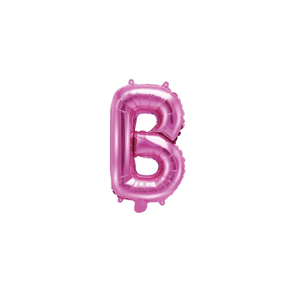 Ballon mylar Lettre ''B''- 35cm - rose foncé