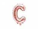 Ballon mylar Lettre ''C''- 35cm - or rose