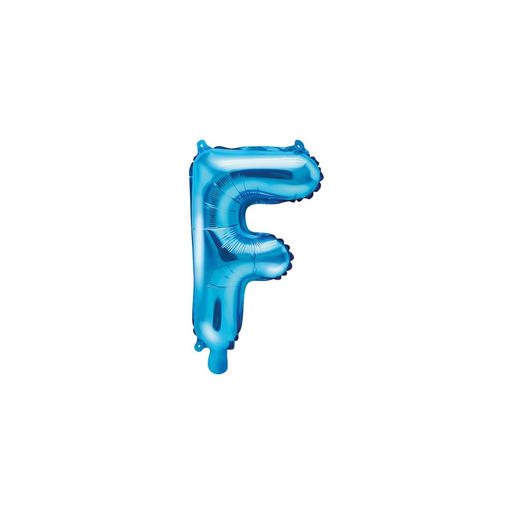 Ballon mylar Lettre ''F''- 35cm - bleu