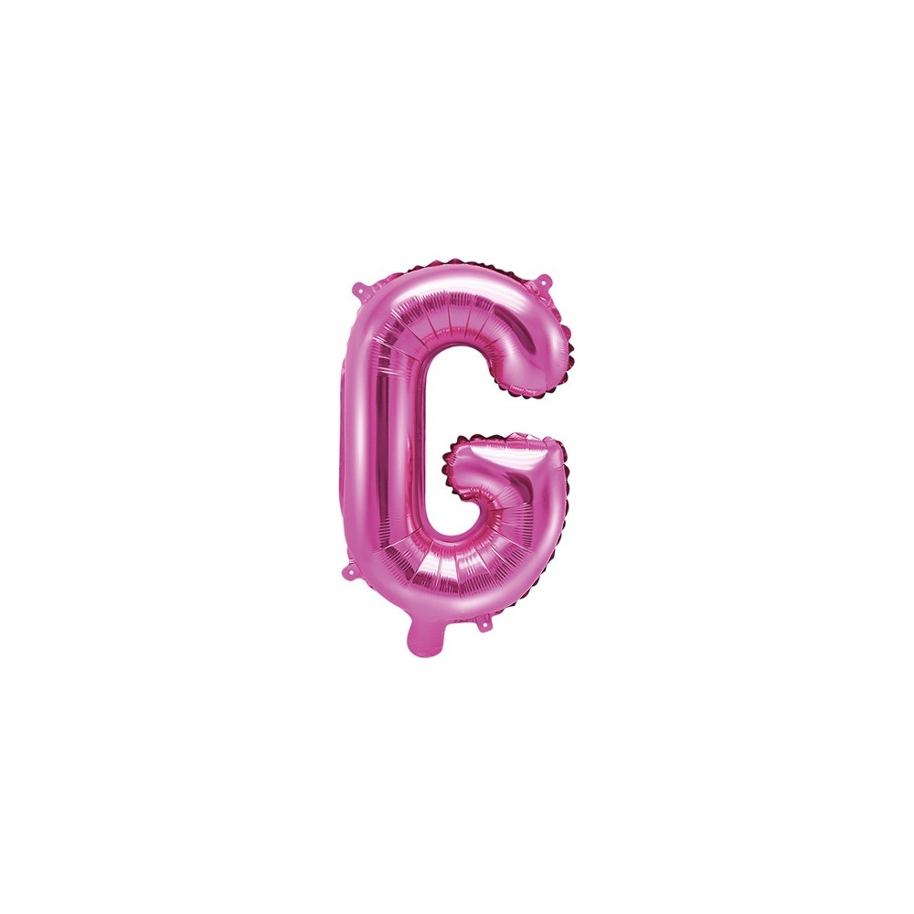 Ballon mylar Lettre ''G''- 35cm - rose foncé