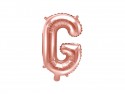Ballon mylar Lettre ''G''- 35cm - or rose