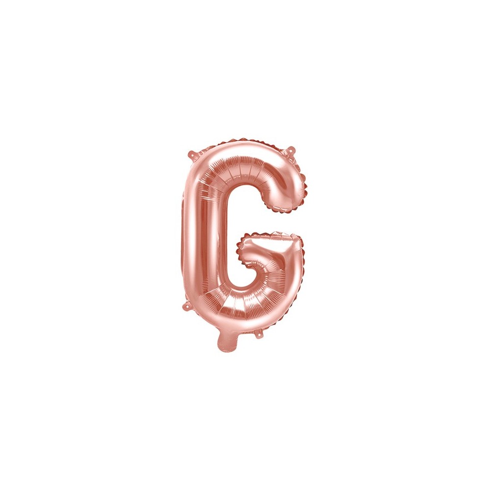 Ballon mylar Lettre ''G''- 35cm - or rose