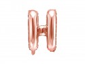 Ballon mylar Lettre ''H''- 35cm - or rose