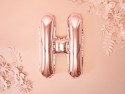 Ballon mylar Lettre ''H''- 35cm - or rose