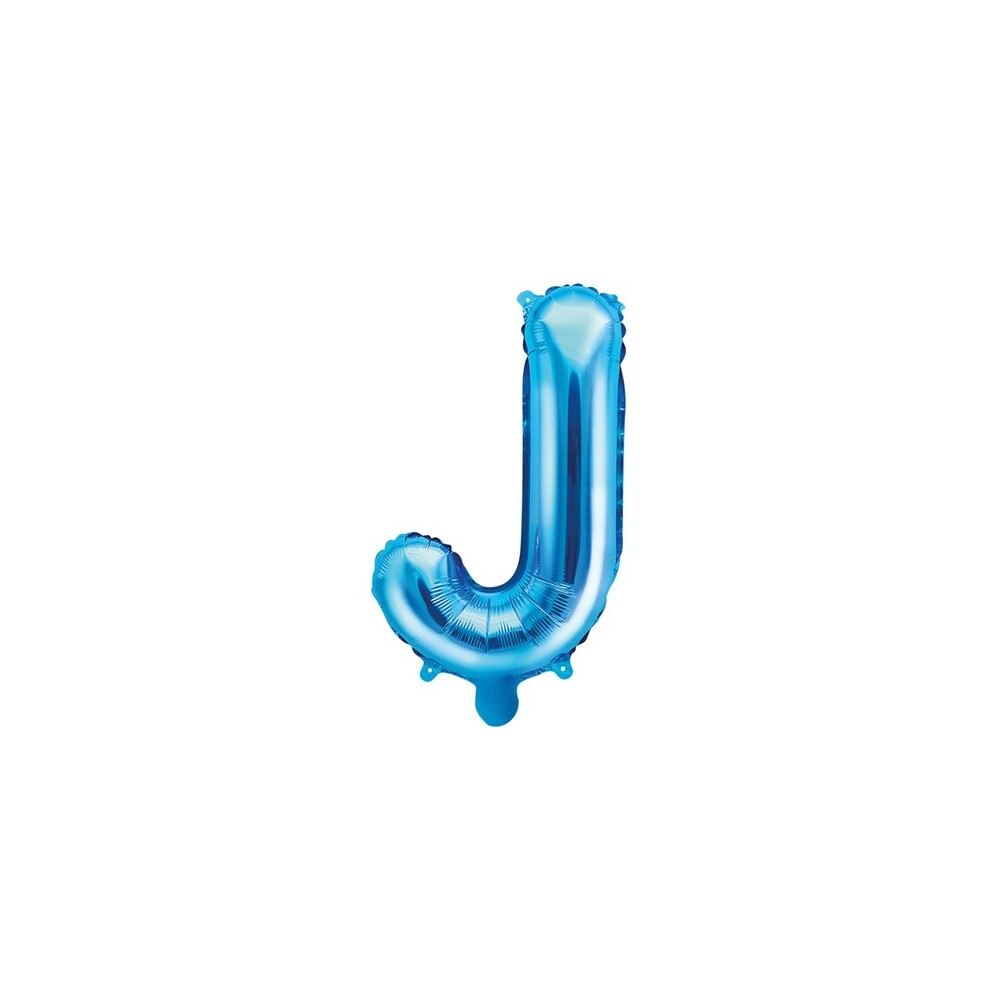Ballon mylar lettre ''J''- 35cm - bleu