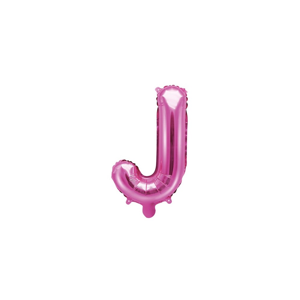 Ballon mylar Lettre ''J''- 35cm - rose foncé