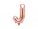 Ballon mylar Lettre ''J''- 35cm - or rose