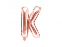 Ballon mylar Lettre ''K''- 35cm - or rose