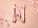 Ballon mylar Lettre ''N''- 35cm - or rose