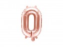 Ballon mylar Lettre ''O''- 35cm - or rose