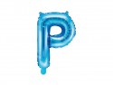 Ballon mylar lettre ''P''- 35cm - bleu